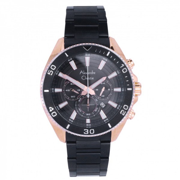 Alexandre Christie AC 6544 Rosegold Black MCBBRBA